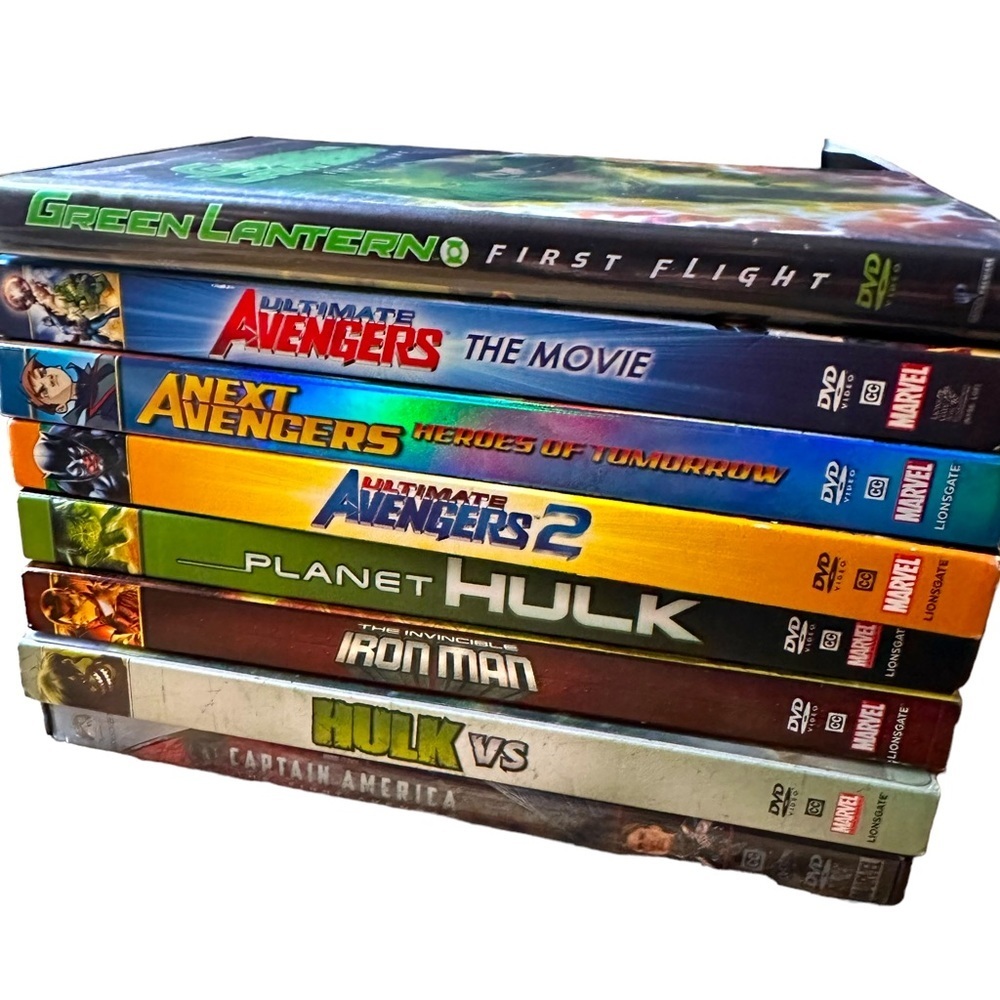 Set of 8 MARVEL DVD’s: Animated & Movie